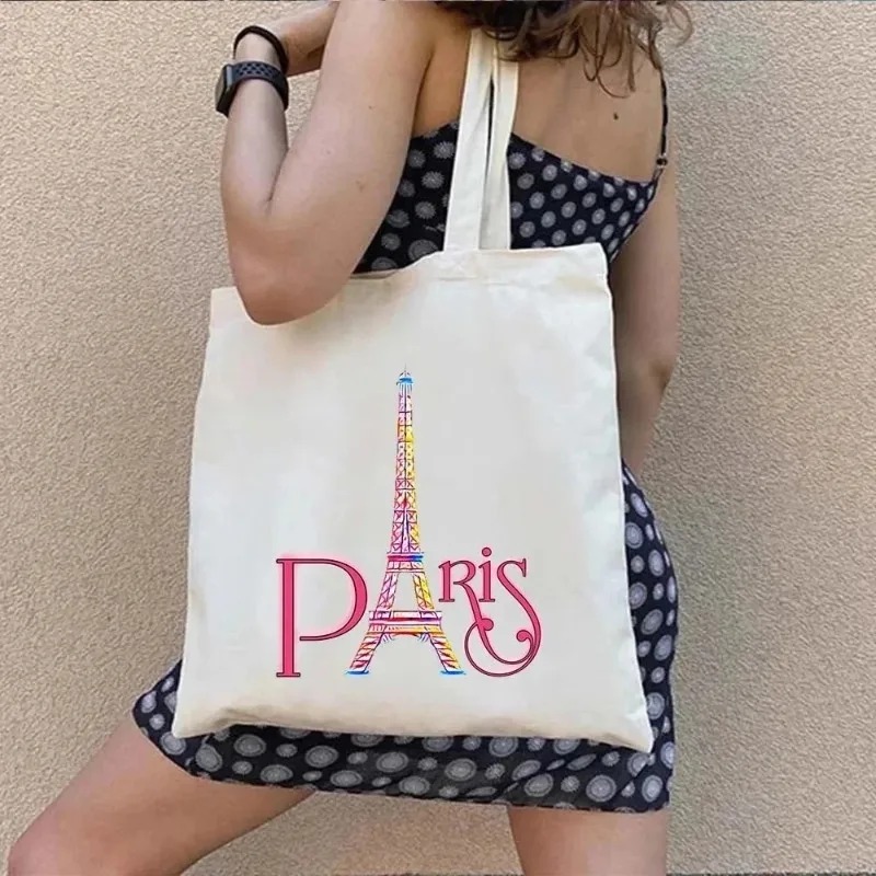 ロンドン英国パリ印刷レディースキャンバストートカジュアルアニ - Women Bags In Uk のレビューと価格