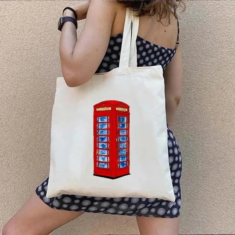 ロンドン英国パリ印刷レディースキャンバストートカジュアルアニ - Women Bags In Uk のレビューと価格