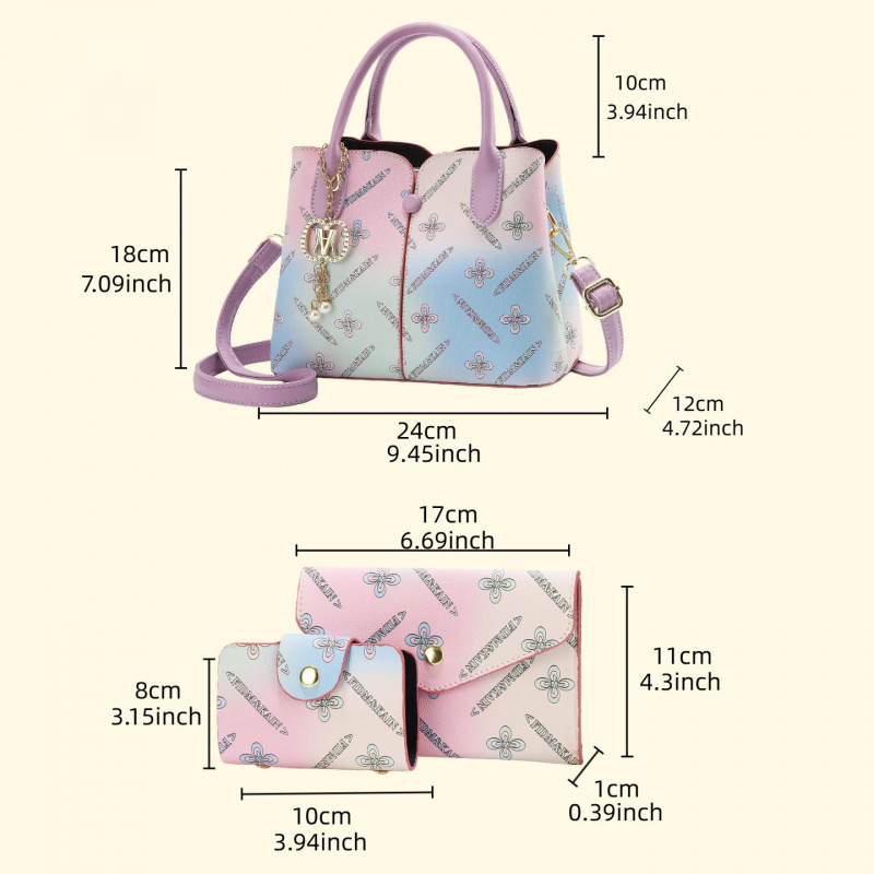 グラデーションカラー レディース3点セットバッグ、女性用ショ - Women Bags Gift のレビューと価格
